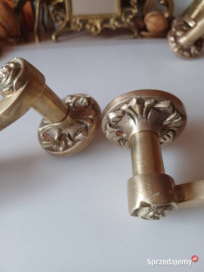 Piękne duże klamki mosiężne Poznań