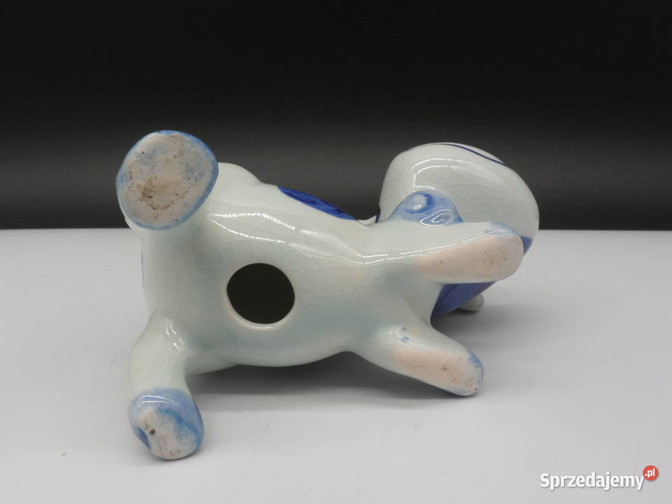 Figurka Krówka Delfts Blauw Ręcznie Malowana Raszków