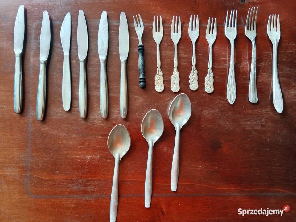 Zestaw Sztućców Vintage z epoki PRL 17 elementów Ruda Śląska