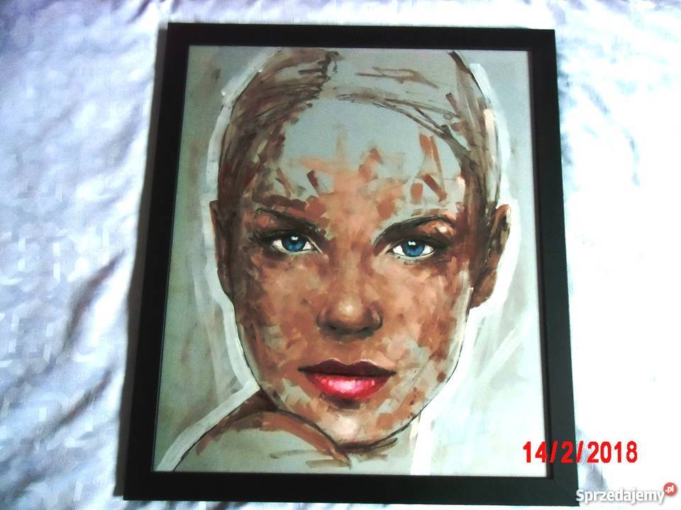 Wyjątkowe portrety 4 TWARZ KOBIETY wym 60x70 Warszawa