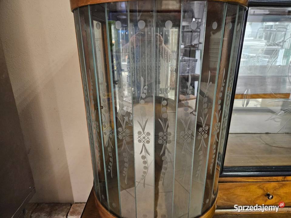 Piękny duży kredens stara komoda witryna z Pszczyna sprzedam