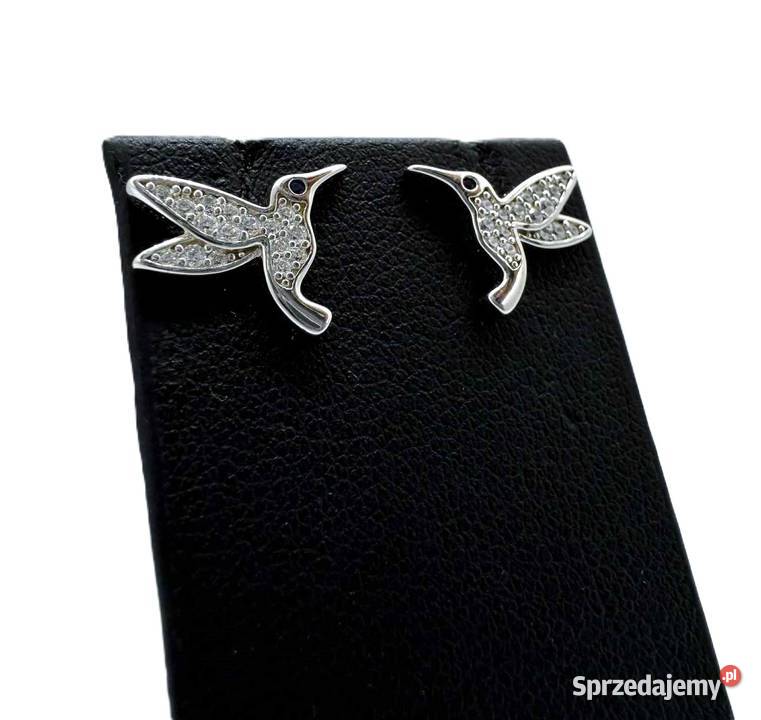 Nowe Srebrne Kolczyki Rodowane pr 925 175g srebro