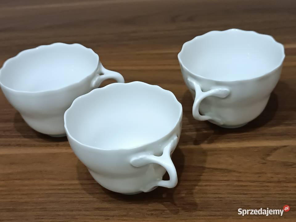 Biała porcelana filiżanki Porcelana i szkło Gorlice