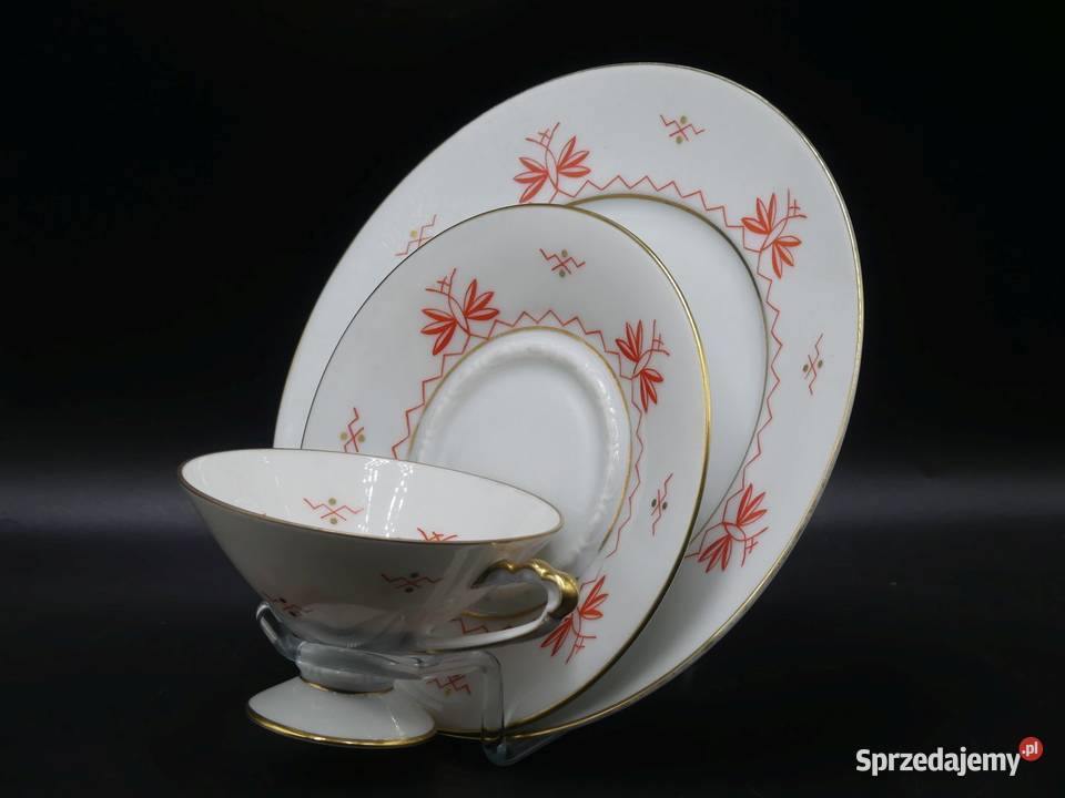 Komplet śniadaniowy Sorau Żary piękne art deco Poznań sprzedam
