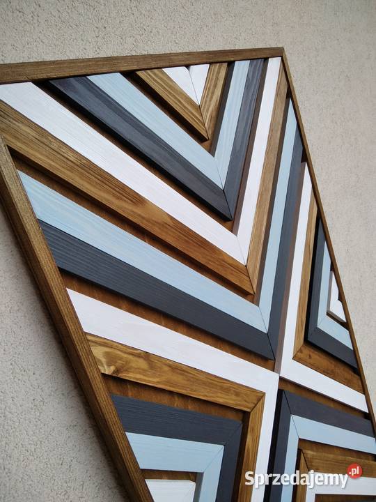 Obraz mozaika dekoracja drewno 89 x 54 Gdynia sprzedam