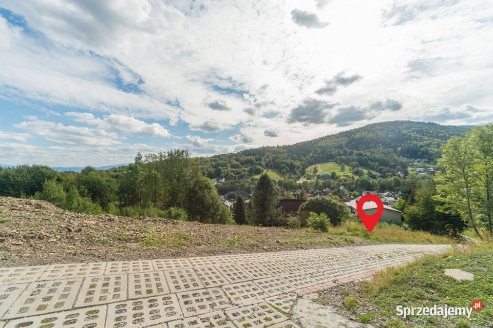 Widokowa działka budowlana 1127 m Bystra Śląska