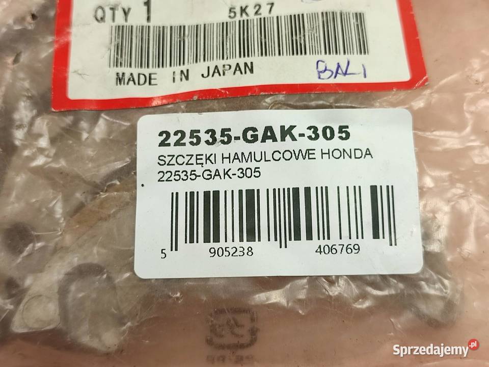 SPRZĘGŁO OKŁADZINY HONDA CH80 20002006 NOWE osobowe sprzedam