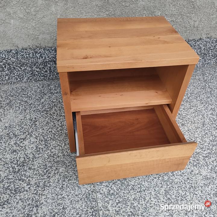 Stolik nocny szuflada wnęka drewno olcha 45cm Warszawa