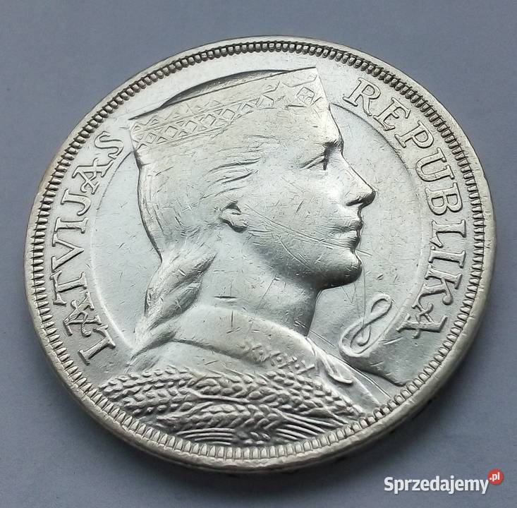 ŁOTWA 5 ŁATÓW1929 r ŁADNA SREBRO0835 Legionowo