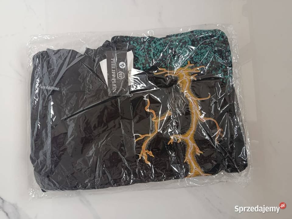 Bluza bawełniana z kapturem Philipp Plein czarna czarny