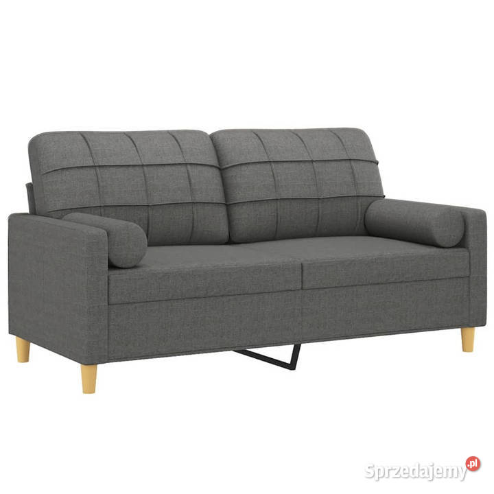 2osobowa sofa z poduszkami ciemnoszara 140 Sofy i kanapy Warszawa sprzedam