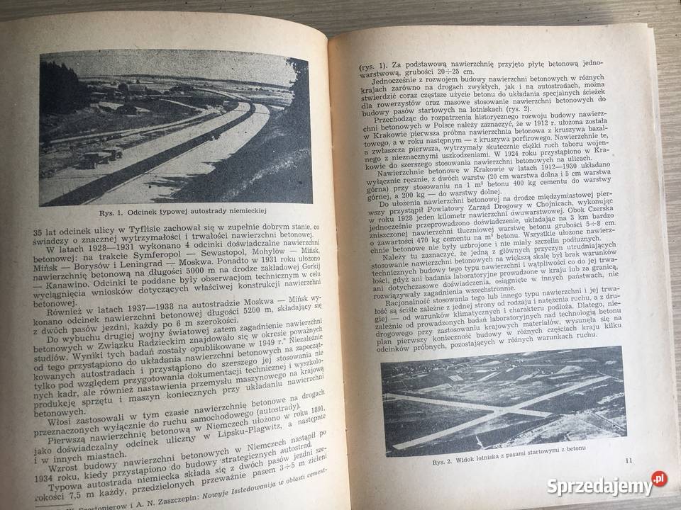 Nawierzchnie betonowe 1959 Unikatowa książka