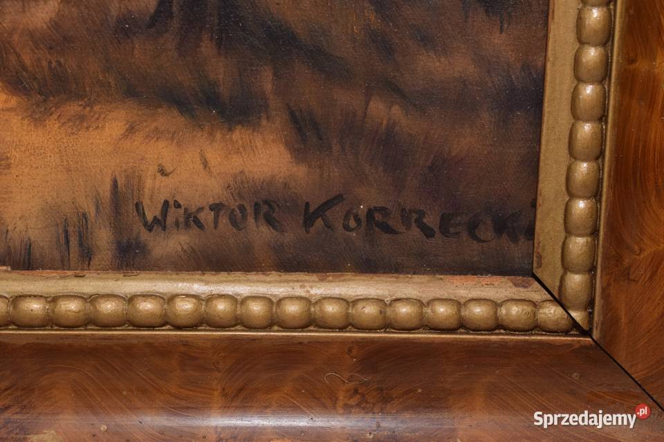 Wiktor Korecki Pejzaż Las Głuszec Na Gałęzi sprzedam
