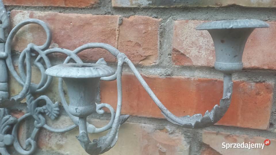 Świecznik metalowy wiszący na scianę 8 świec 688 Świeczniki Gawroniec