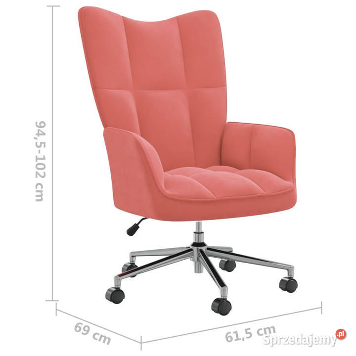 Fotel różowy obity aksamitem WM328165 Warszawa