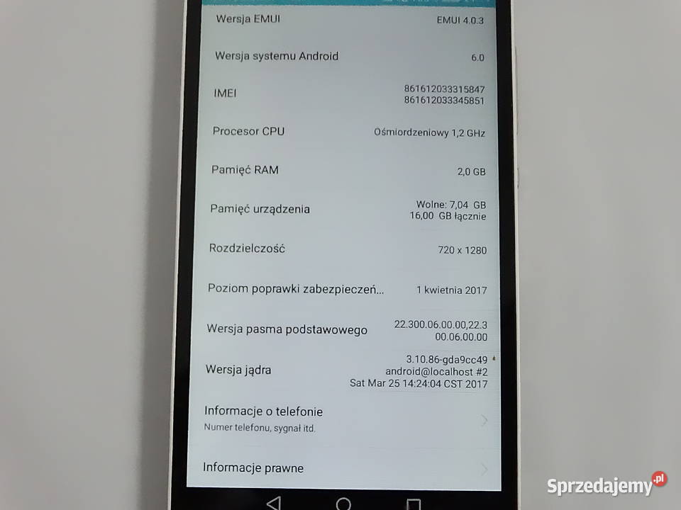Huawei P8 Lite ALEL21 Dual SIM Stan Biłgoraj sprzedam