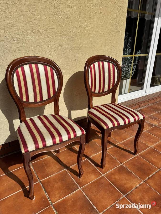 Krzesło Ludwikowe stylowe medalion ludwikowskie Sulbiny
