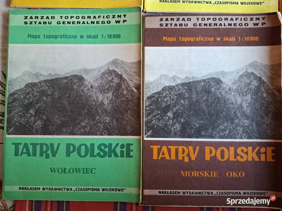 Tatry Polskie mapy topograficzne w skali 1 10 Kraków sprzedam