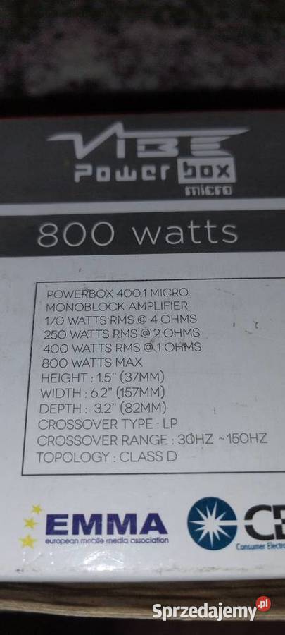 Nowy Vibe Powerbox 400 1MV7 wzmaczniacz mono Sochaczew
