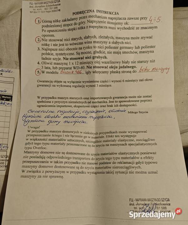 Maszyna do szycia predom Łucznik 466 podkarpackie Rzeszów