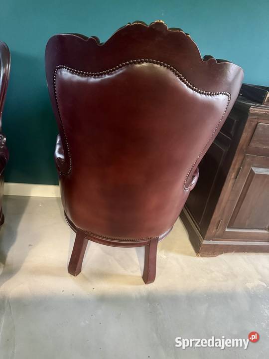 Skórzany komplet wypoczynkowy Ludwik sofa 3os 2 111cm