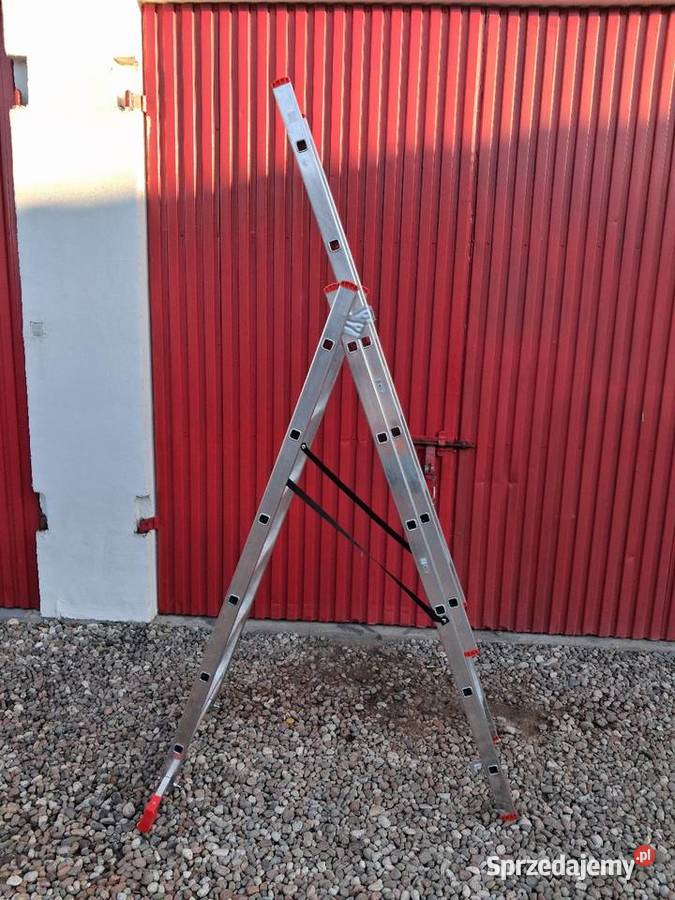 Drabina aluminiowa 3x6 stan używana Wyszogród
