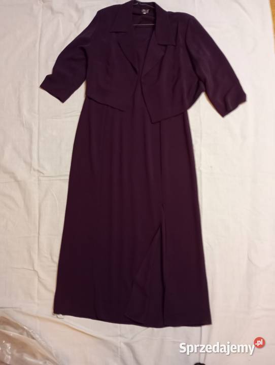 Sukienka Fioletowa z bolerkiem Rozmiar 50 Pabianice