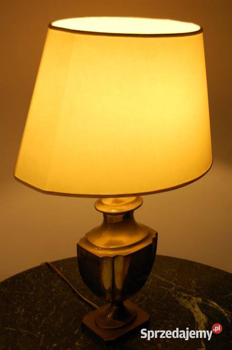 Klasyczna mosiężna lampa stołowa klasycyzm Lublin