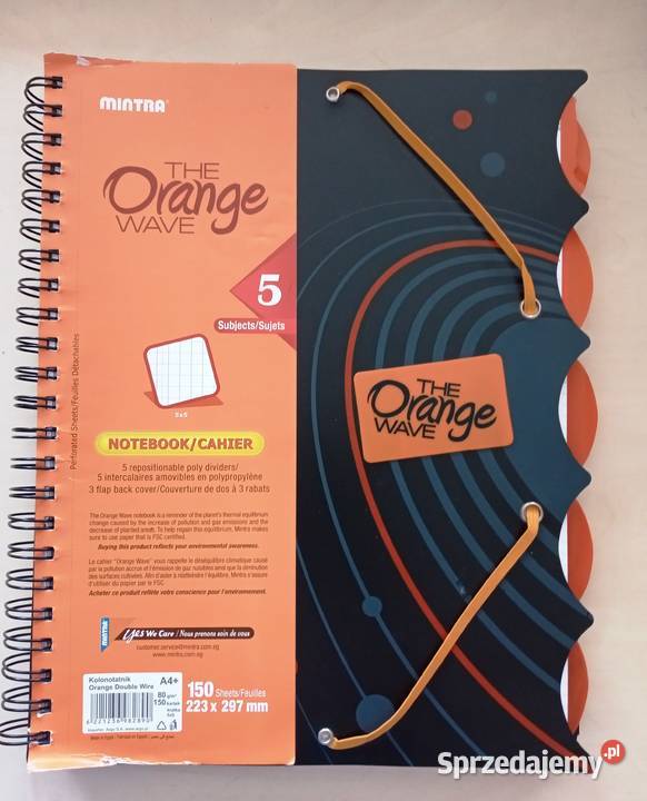 Kołonotatnik ORANGE DOUBLE WIRE A4 150 kartek w Artykuły szkolne łódzkie Piotrków Trybunalski