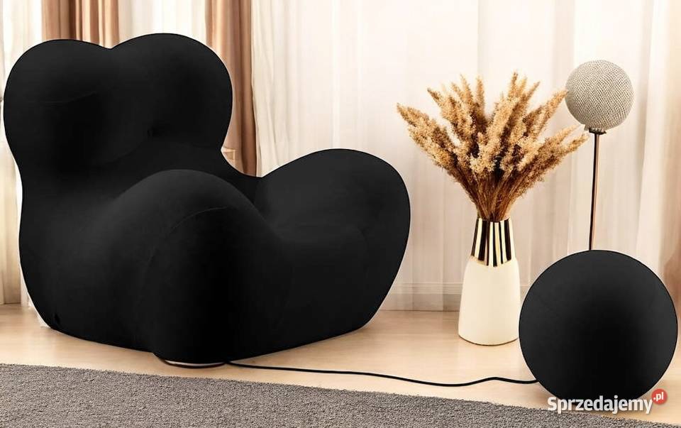 Designerski Fotel Wypoczynkowy Nua Czarny wielkopolskie Tarchały Małe