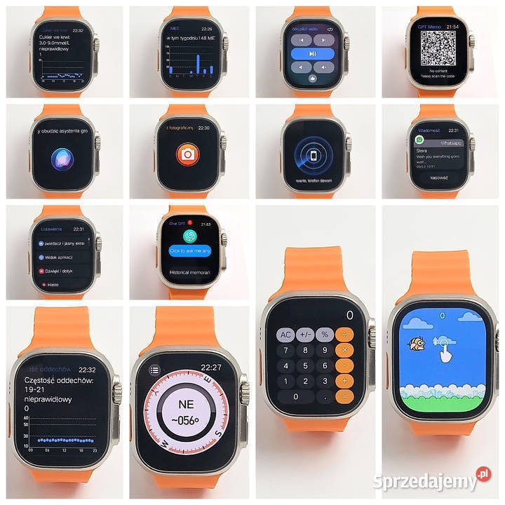 Smart Watch Hq8 Pro AMOLED Compas Chat GPT na rękę Zawiercie