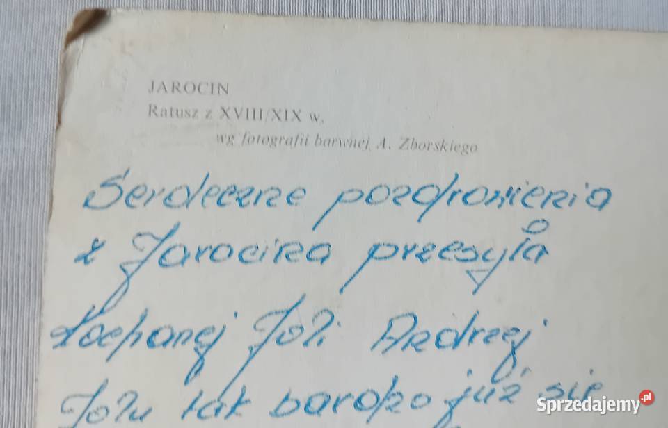 Pocztówka Jarocin ratusz XVIII XIX w RUCH 1971 r wielkopolskie Koźminek