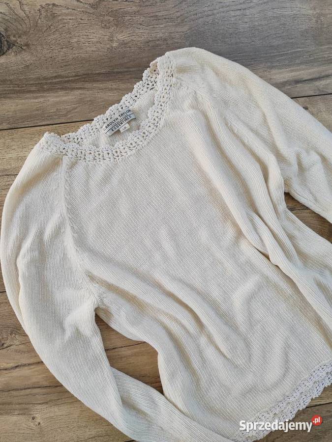 Sweter Vintage Koronka Carolyn Taylor Swetry i golfy Jasło