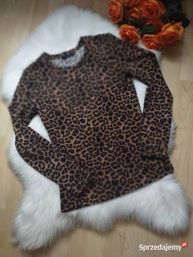 Dzianinowa bluzka w panterkę Mohito S Olkusz sprzedam