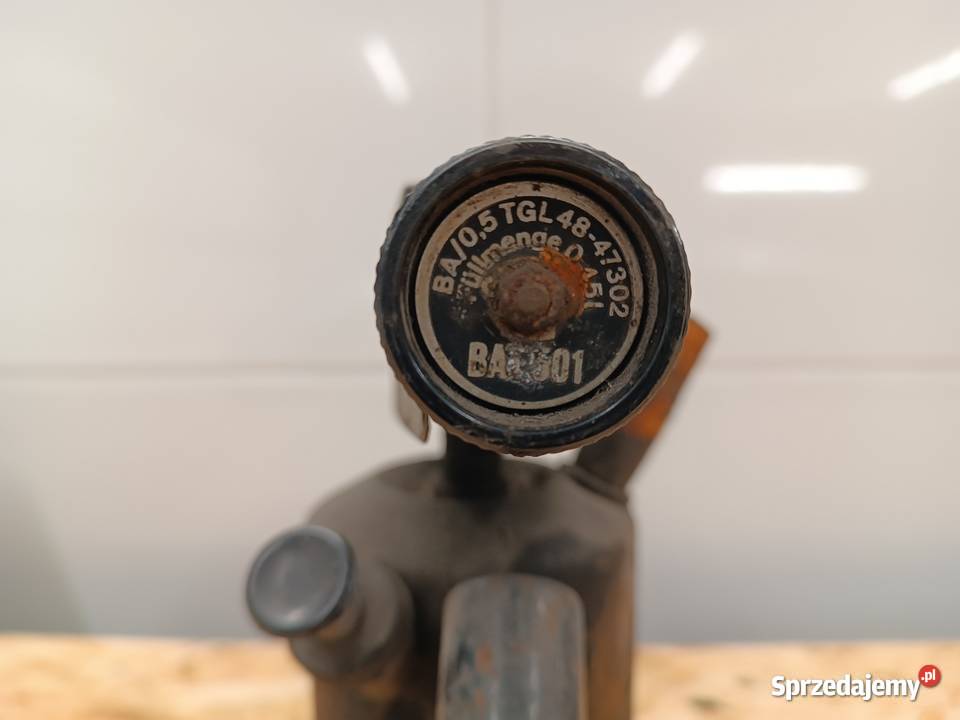 Stara sygnowana mosiężna Lut lampa palnik Wymysłów