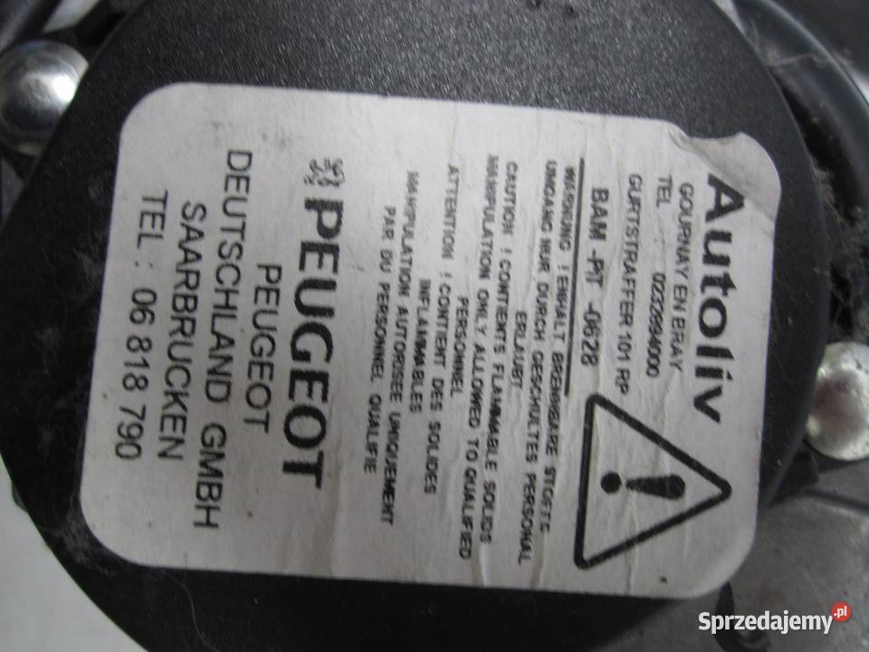 PEUGEOT 208 I 14r pas bezpieczeństwa prawy przód Kielce