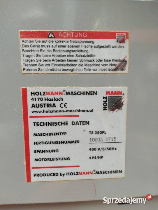 Piła stołowa pilarka tarczówka Holzmann 250mm podlaskie sprzedam