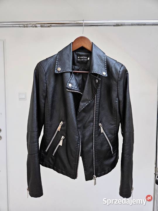 Czarna ramoneska biker kurtka Liszki