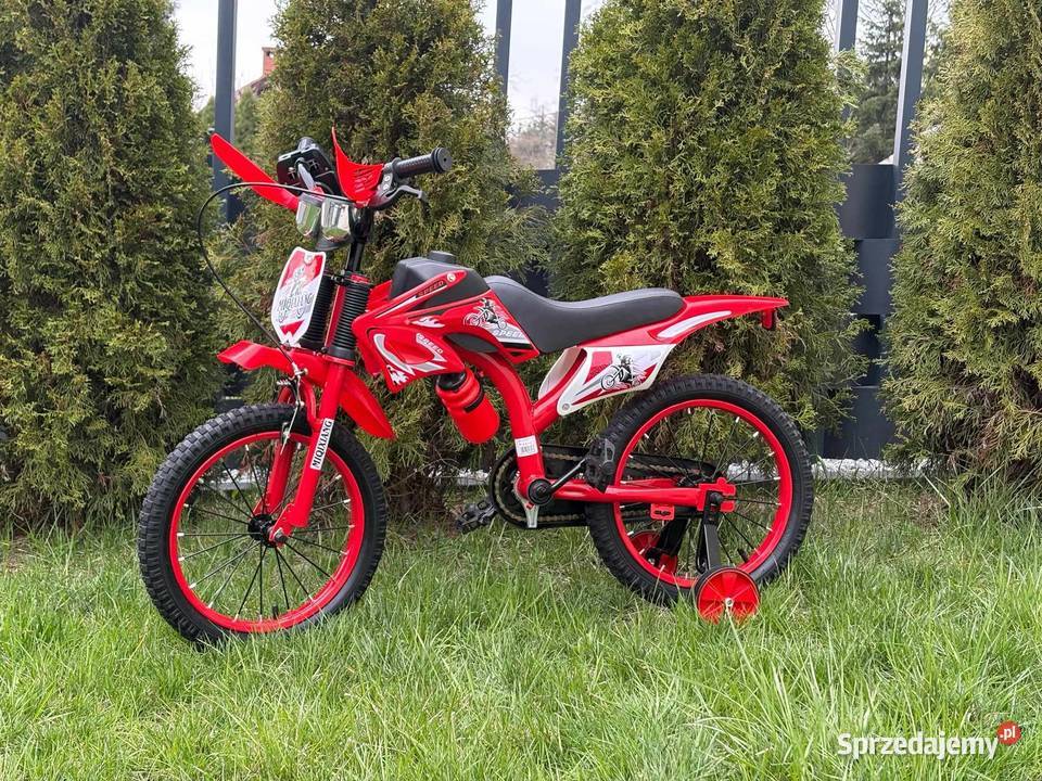 449 Rower 16 cross czerwony Dziecięce