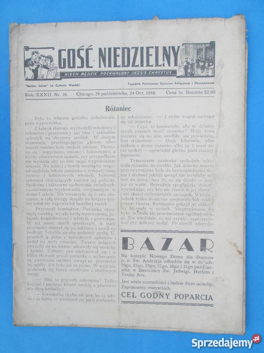 Gość Niedzielny Wydania 1948 Antykwariat Skierbieszów