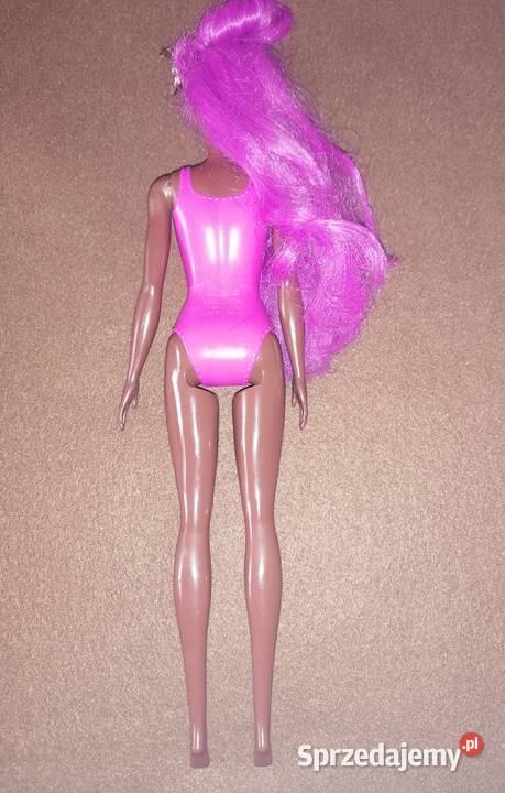 Lalka Barbie murzynka z różowymi Łódź