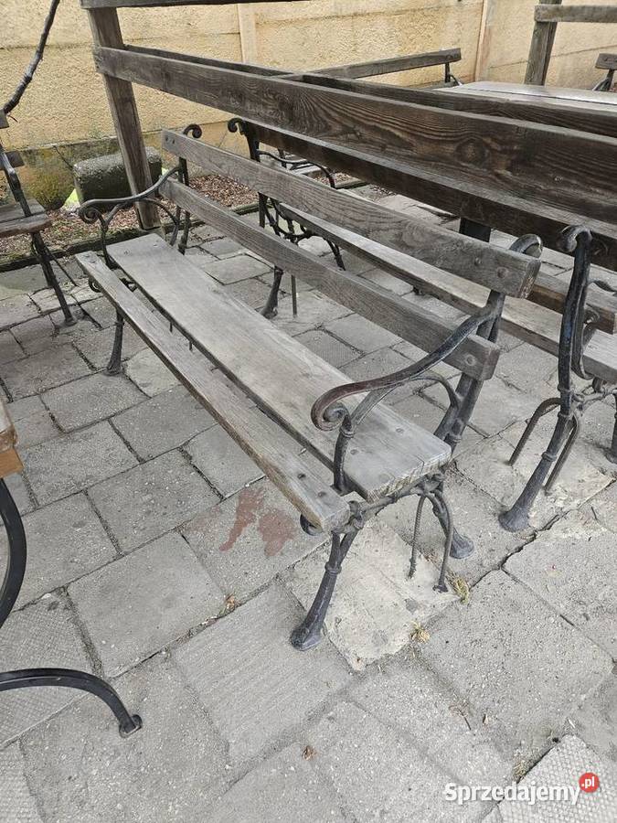 Ławki metal Zestawy mebli ogrodowych