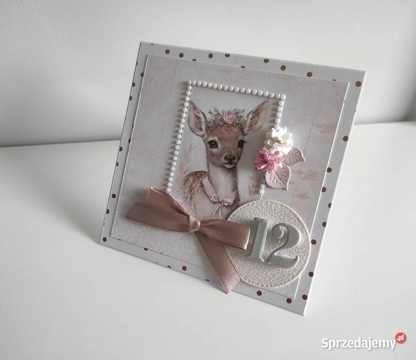 Kartka ręcznie robiona na urodziny urodzinowa z Łódź