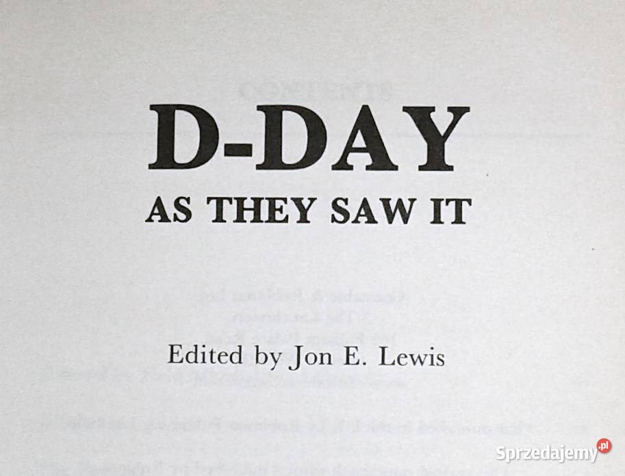 DDay As They Saw It Jon E Lewis miękka Chełm