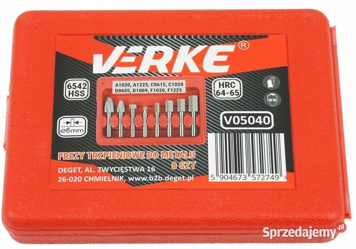 FREZY TRZPIENIOWE METALU PILNIKI OBROTOWE HSS Chmielnik