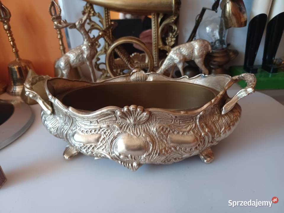 Piękna żardiniera mosiężna Poznań