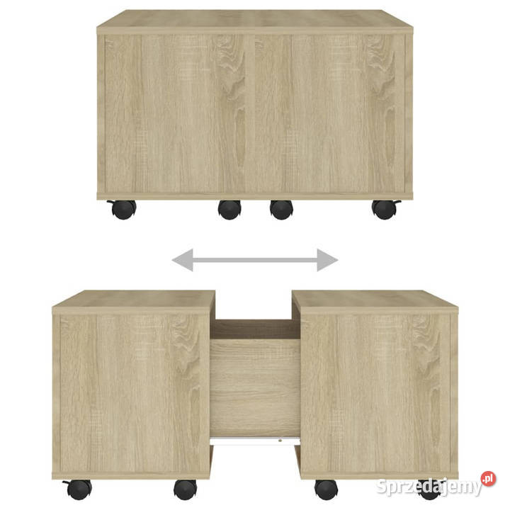 Stolik kawowy dąb sonoma 60x60x38 materiał Warszawa
