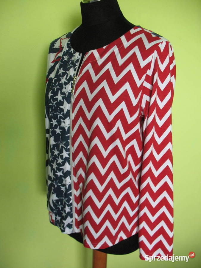 Blezer Sweter wdzianko 38 42 biust 104 Bawełna czerwony Siedlce