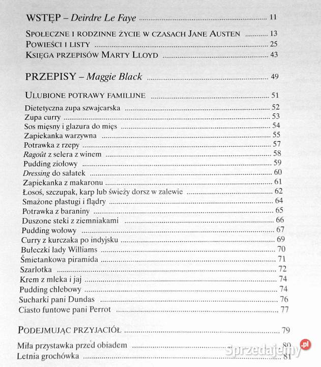 Księga potraw Jane Austen Maggie Black Deirdre