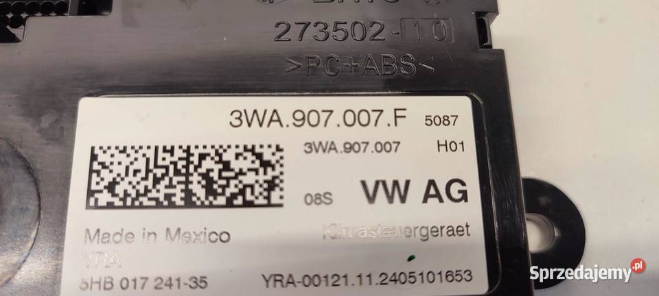 VW TAYRON MODUŁ KLIMATYZACJI 3WA907007F